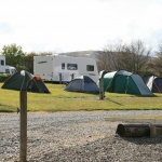 Tents and caravan homes at The Shepherds Rest Camping and Caravan Park in Northern Ireland.